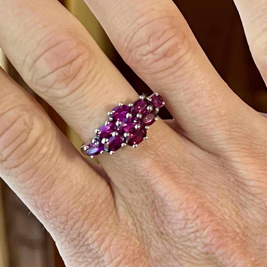 Rajasthan Garnet Gemstone Ring Sz 7 New
